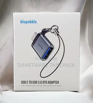 Blupebble Usb-C to Usb 3.0 Otg Adapter 5gbps Silver Loop