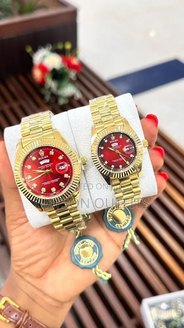 Saa Mbili Kwa Pamoja Na Box Lake or Full Boxed Couple Watches