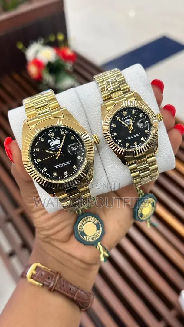 Saa Mbili Kwa Pamoja Na Box Lake or Full Boxed Couple Watches
