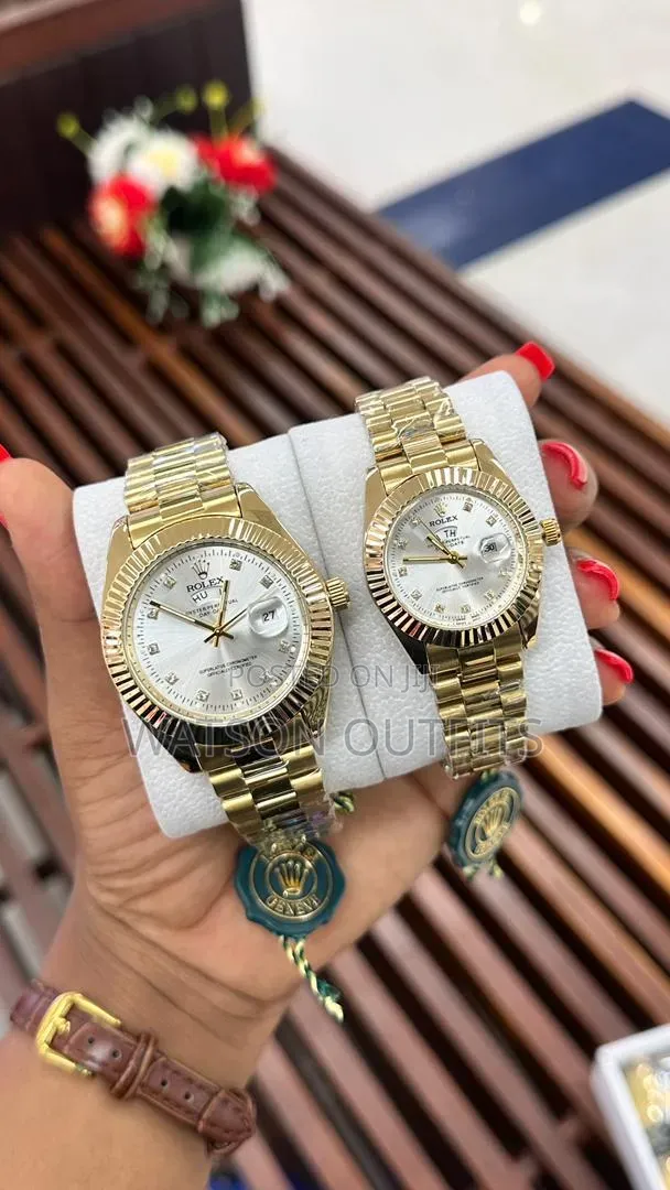 Saa Mbili Kwa Pamoja Na Box Lake or Full Boxed Couple Watches