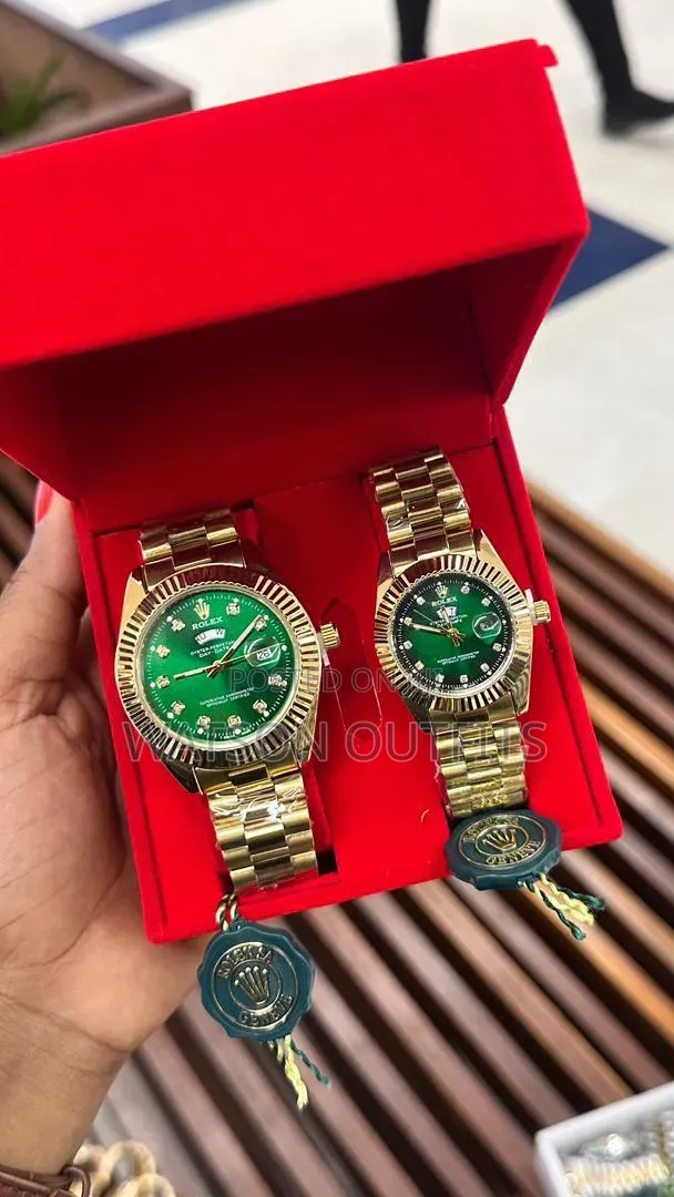 Saa Mbili Kwa Pamoja Na Box Lake or Full Boxed Couple Watches
