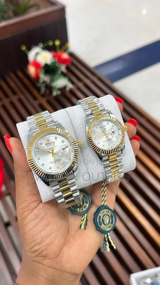 Saa Mbili Kwa Pamoja Na Box Lake or Full Boxed Couple Watches