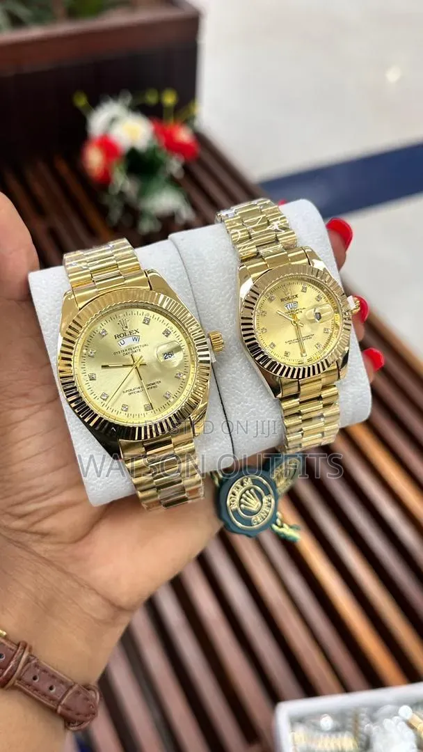 Saa Mbili Kwa Pamoja Na Box Lake or Full Boxed Couple Watches