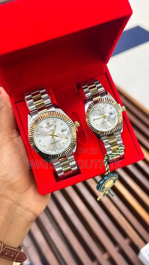Saa Mbili Kwa Pamoja Na Box Lake or Full Boxed Couple Watches