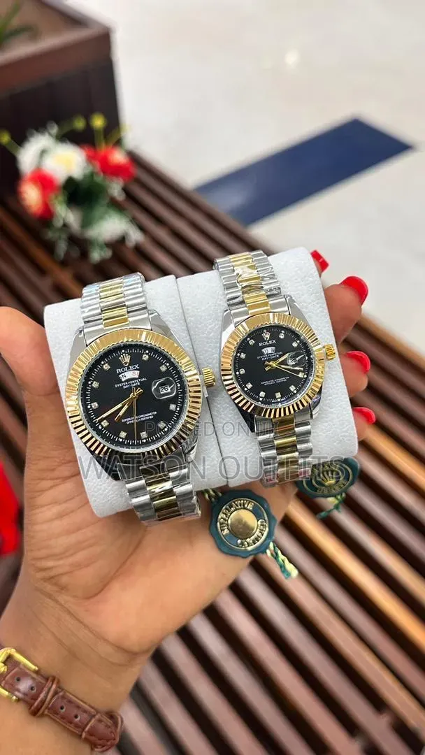 Saa Mbili Kwa Pamoja Na Box Lake or Full Boxed Couple Watches