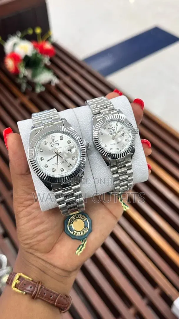Saa Mbili Kwa Pamoja Na Box Lake or Full Boxed Couple Watches