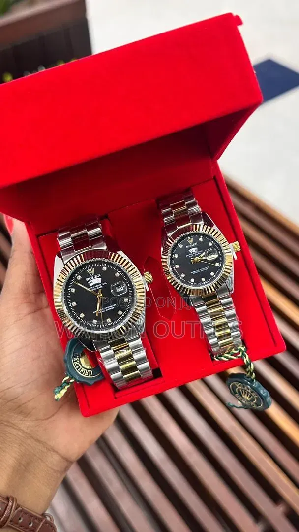 Saa Mbili Kwa Pamoja Na Box Lake or Full Boxed Couple Watches