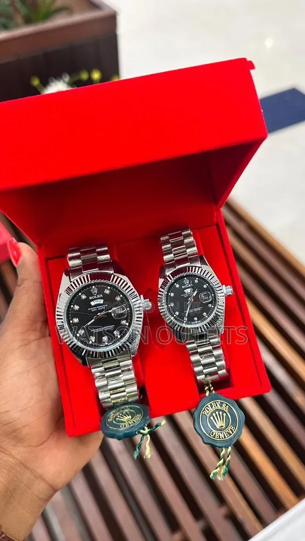 Saa Mbili Kwa Pamoja Na Box Lake or Full Boxed Couple Watches