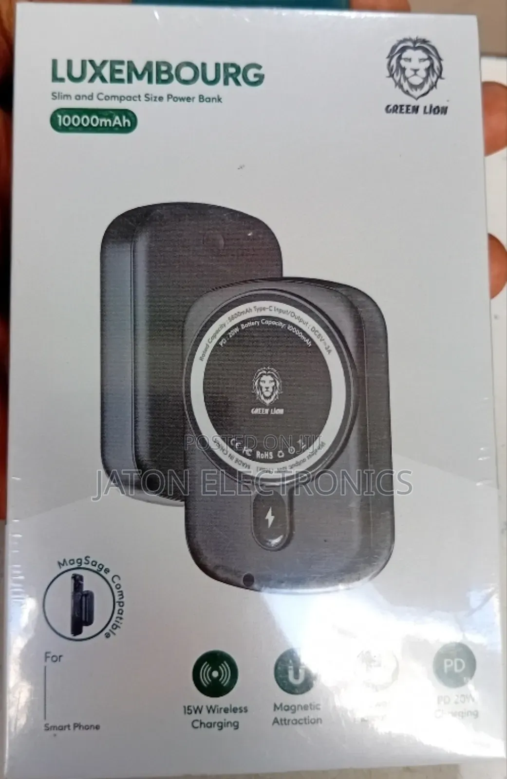 Green Lion Wireless Power Bank 15watts