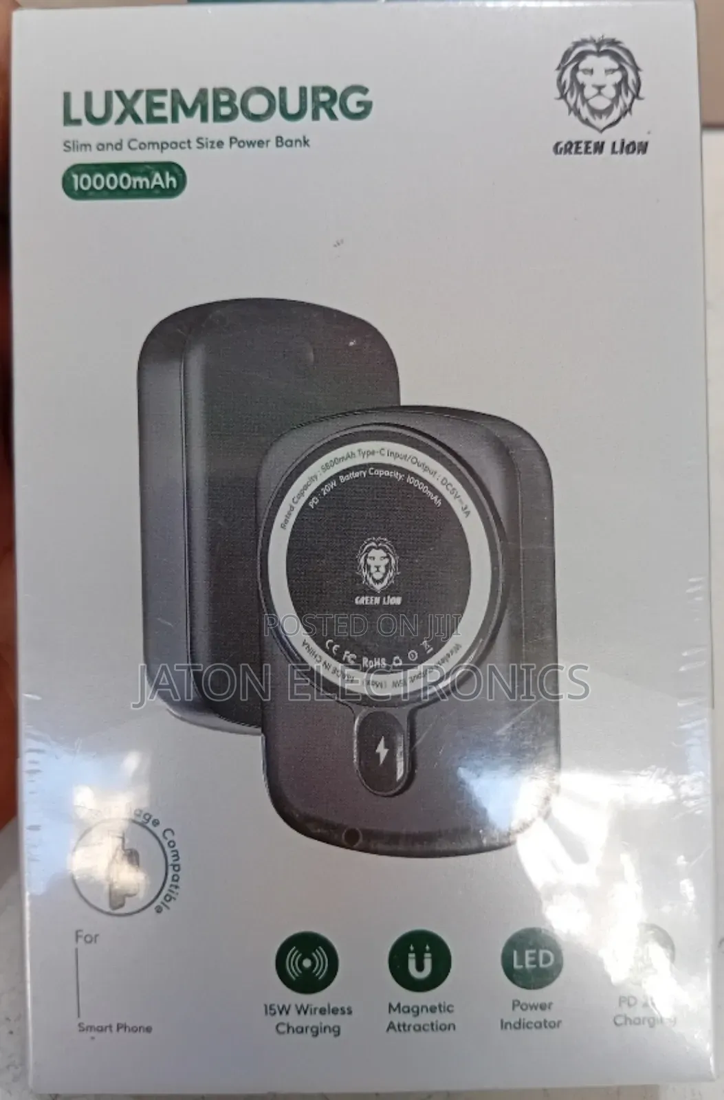 Green Lion Wireless Power Bank 15watts