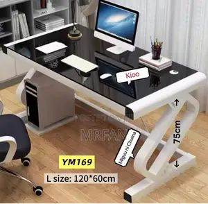 Computer Table Home Office Table Kioo Black