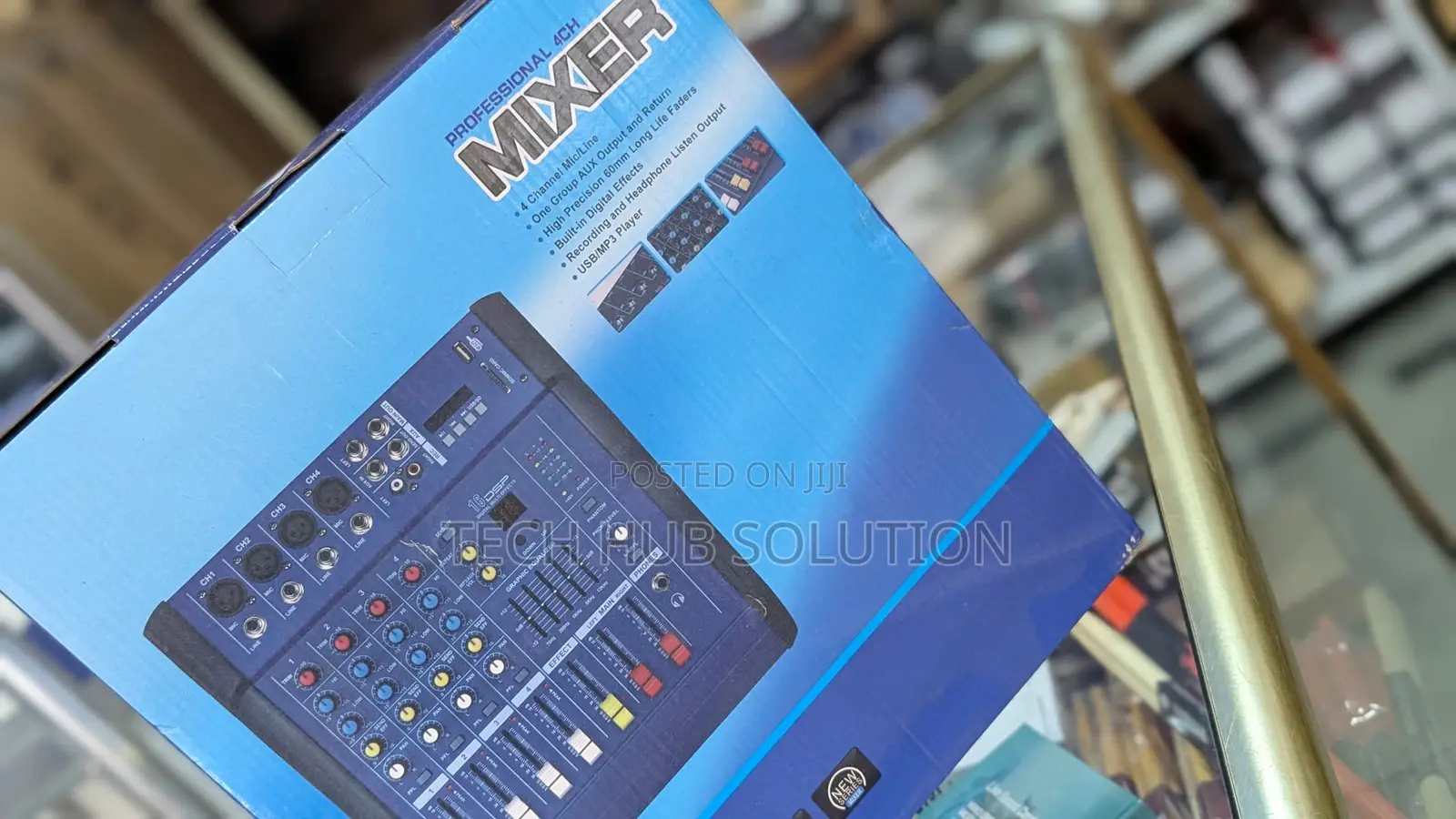 Professional 4-Channel Audio Mixer