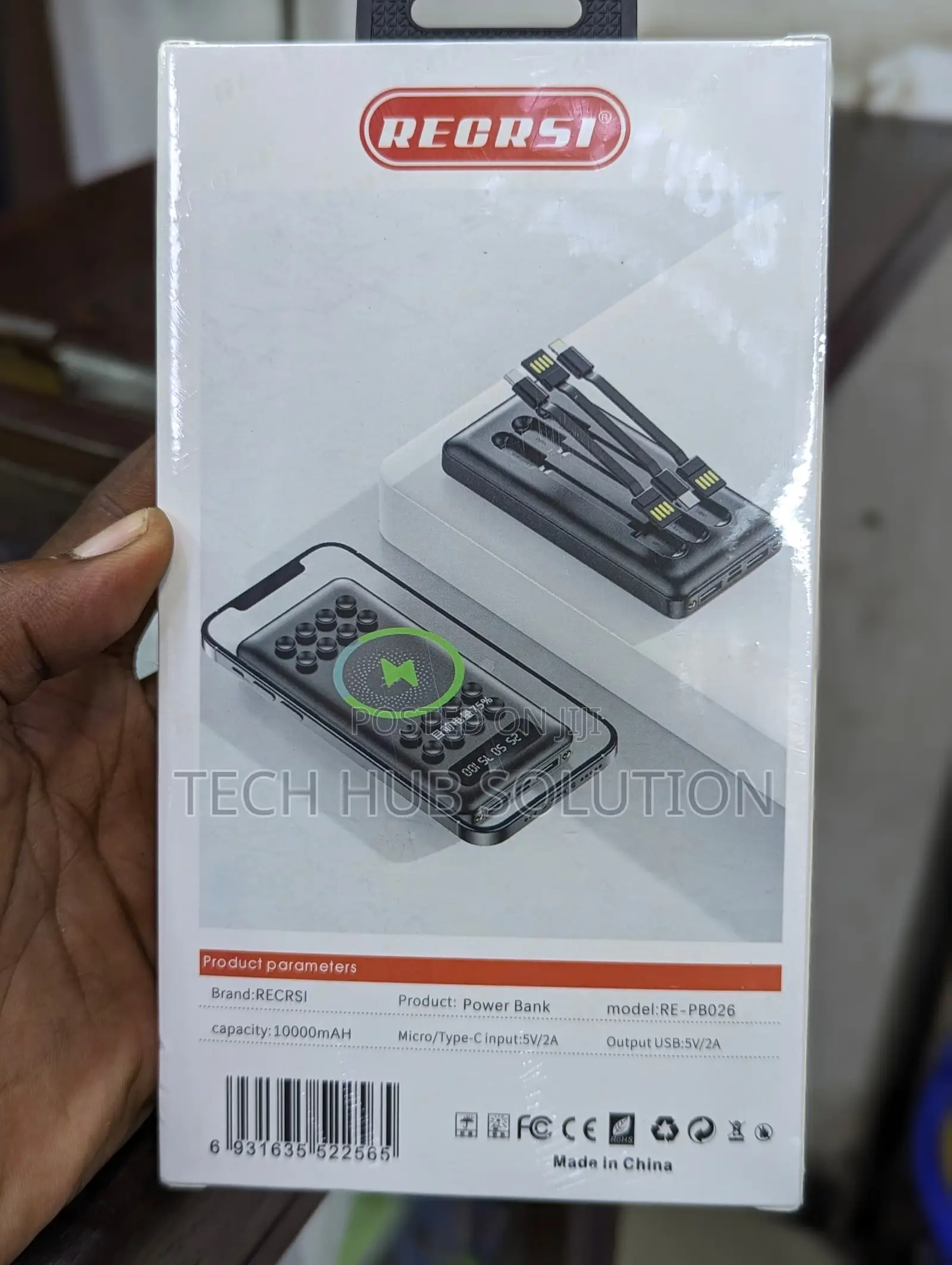 Recrsi 10000mah Portable Power Bank – Fast Charging