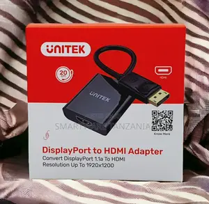 Unitek Displayport to Hdmi Adapter 20cm 1920x1200 Full Hd