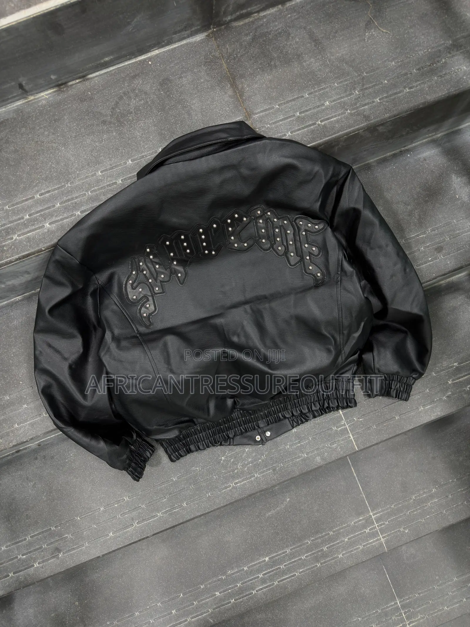 Supreme Leather Jackets Studed Logo Collection Available