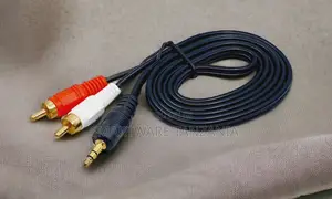 3.5mm Aux to 2 Rca Stereo Audio Cable Gold-Plated Connectors
