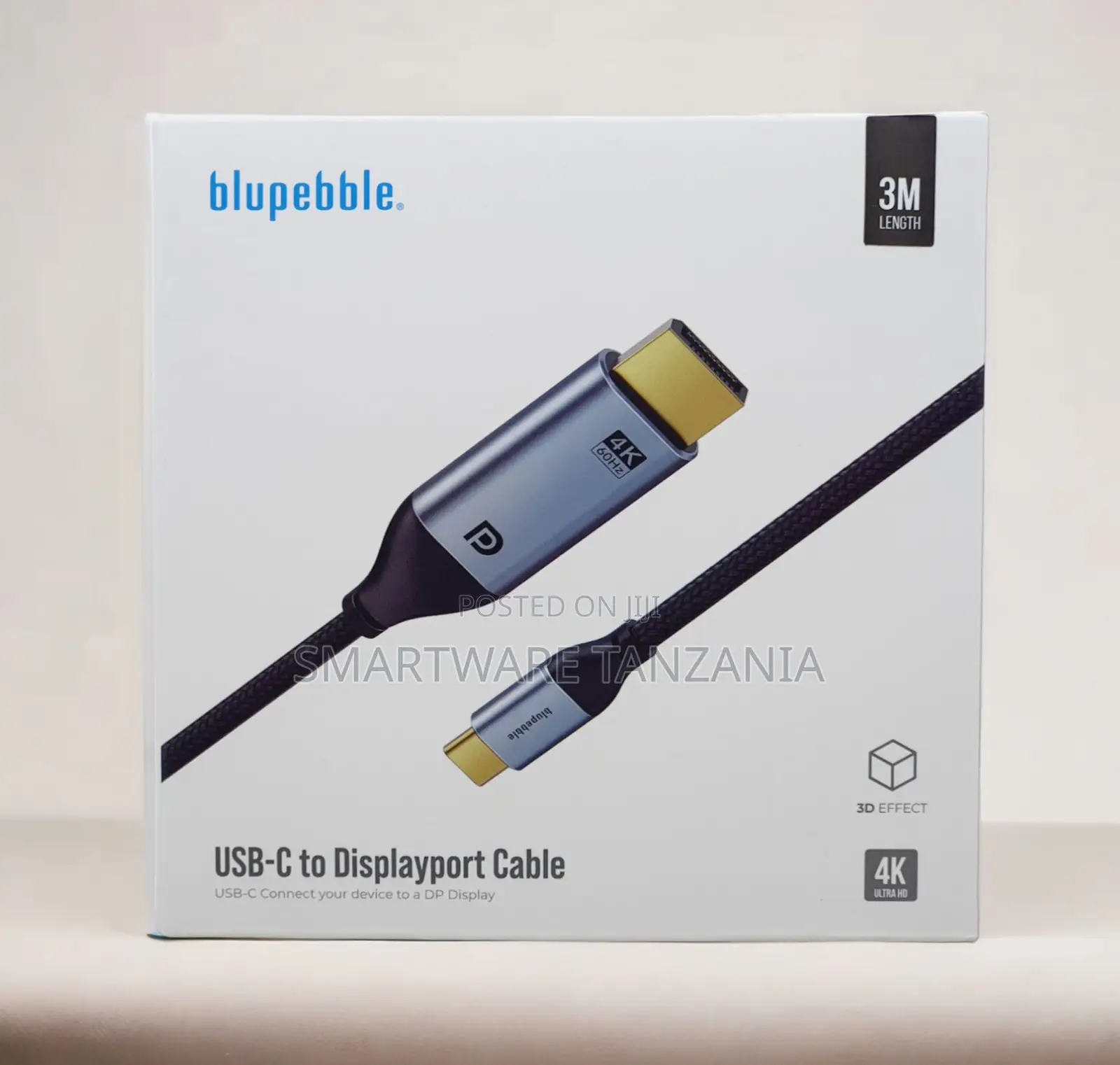 Blupebble Usb-C to Displayport Cable 3m 60hz 3d Effect