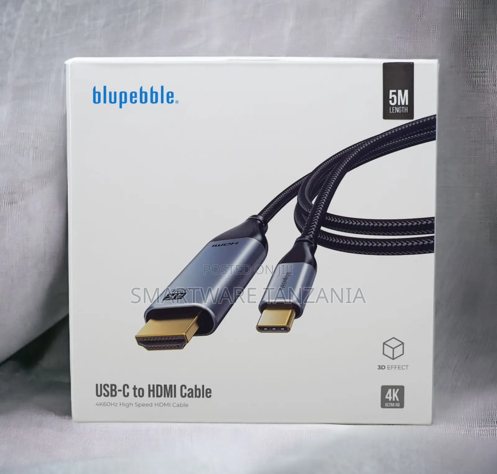 Blupebble Usb-C to Hdmi Cable 5m 60hz Braided Aluminum