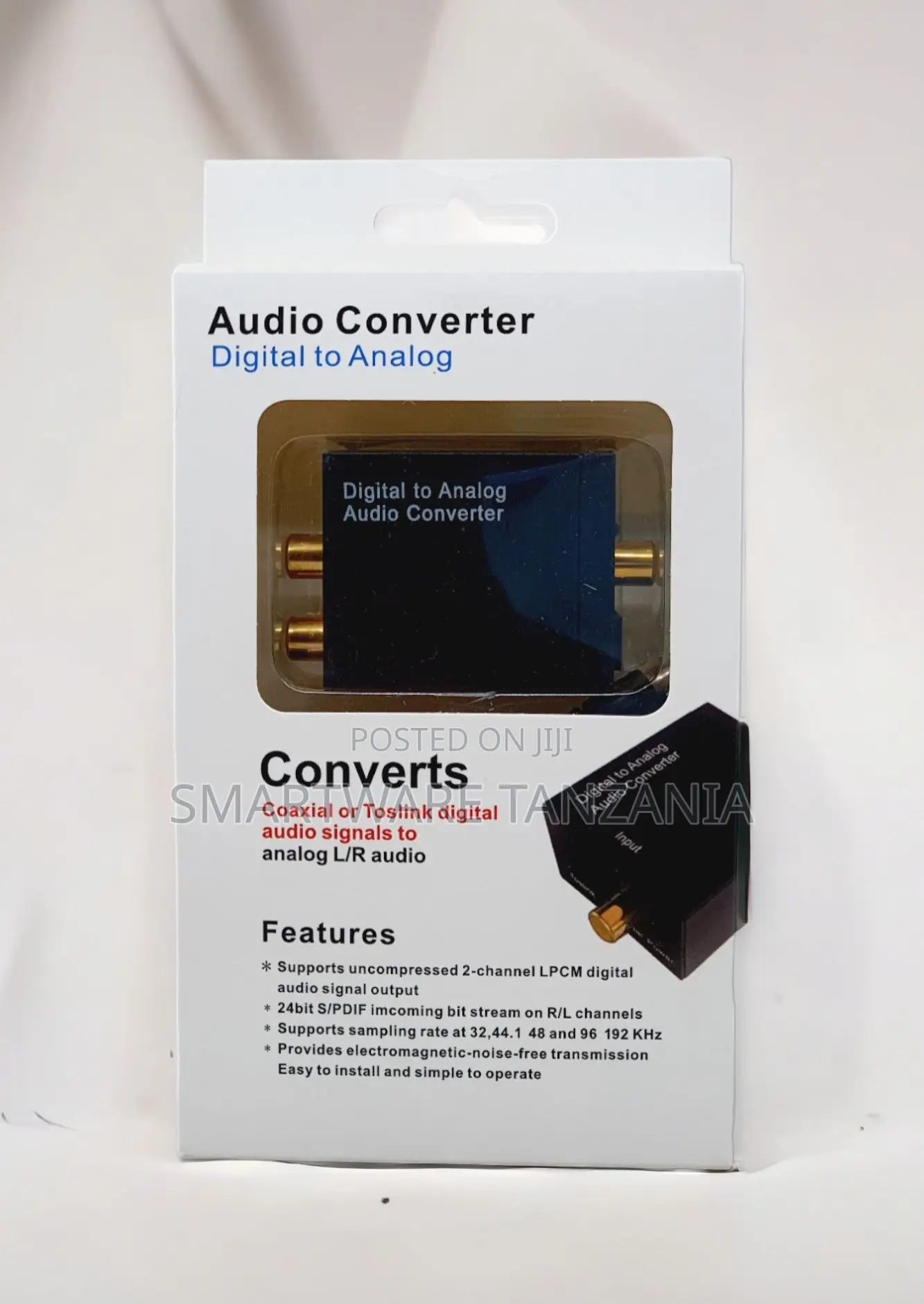 Digital to Analog Audio Converter Coaxial Toslink to Rca L/R
