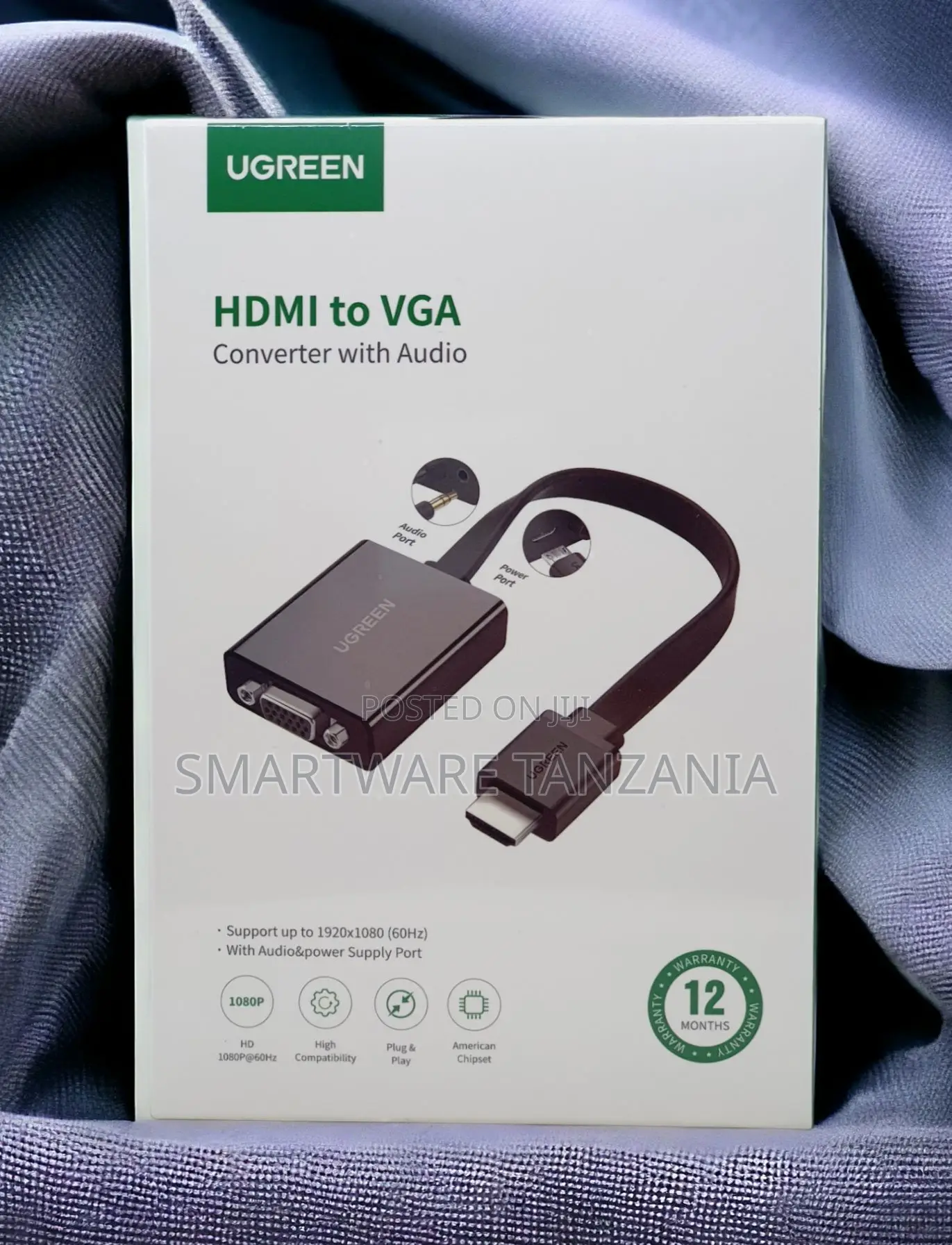 Ugreen Hdmi to Vga Converter, Audio 1080p 60hz for Monitor, Projector