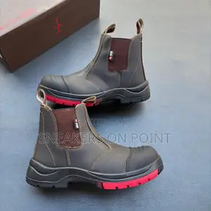 These Safe Stape Heavy Duty Safety Boots Are Dark Brown Chelsea