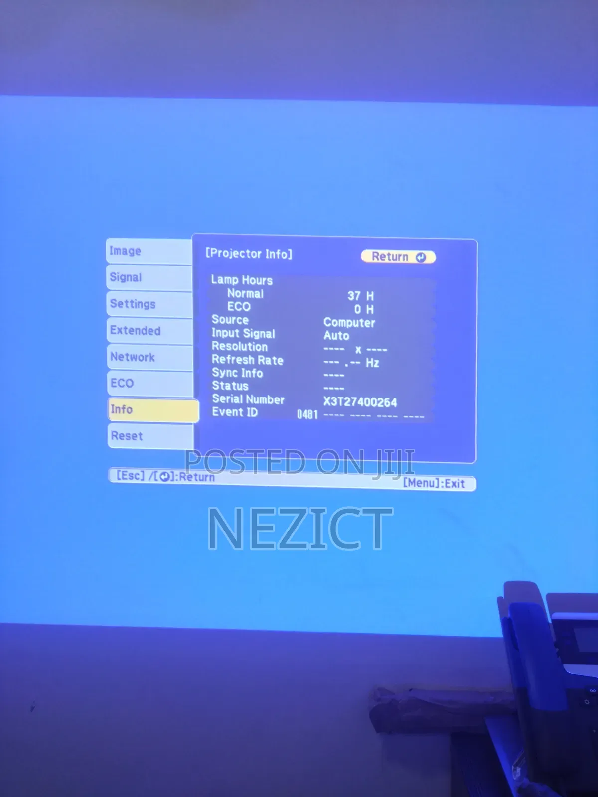 The Epson Powerlite 1780w (Model: H795a / V11h795020)