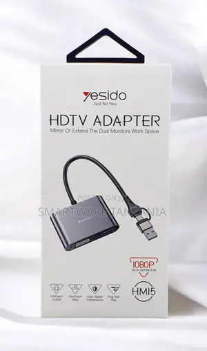 Yesido Hmi5 Usb-c Usb-a To Hdmi Vga Hdtv Adapter 1080p
