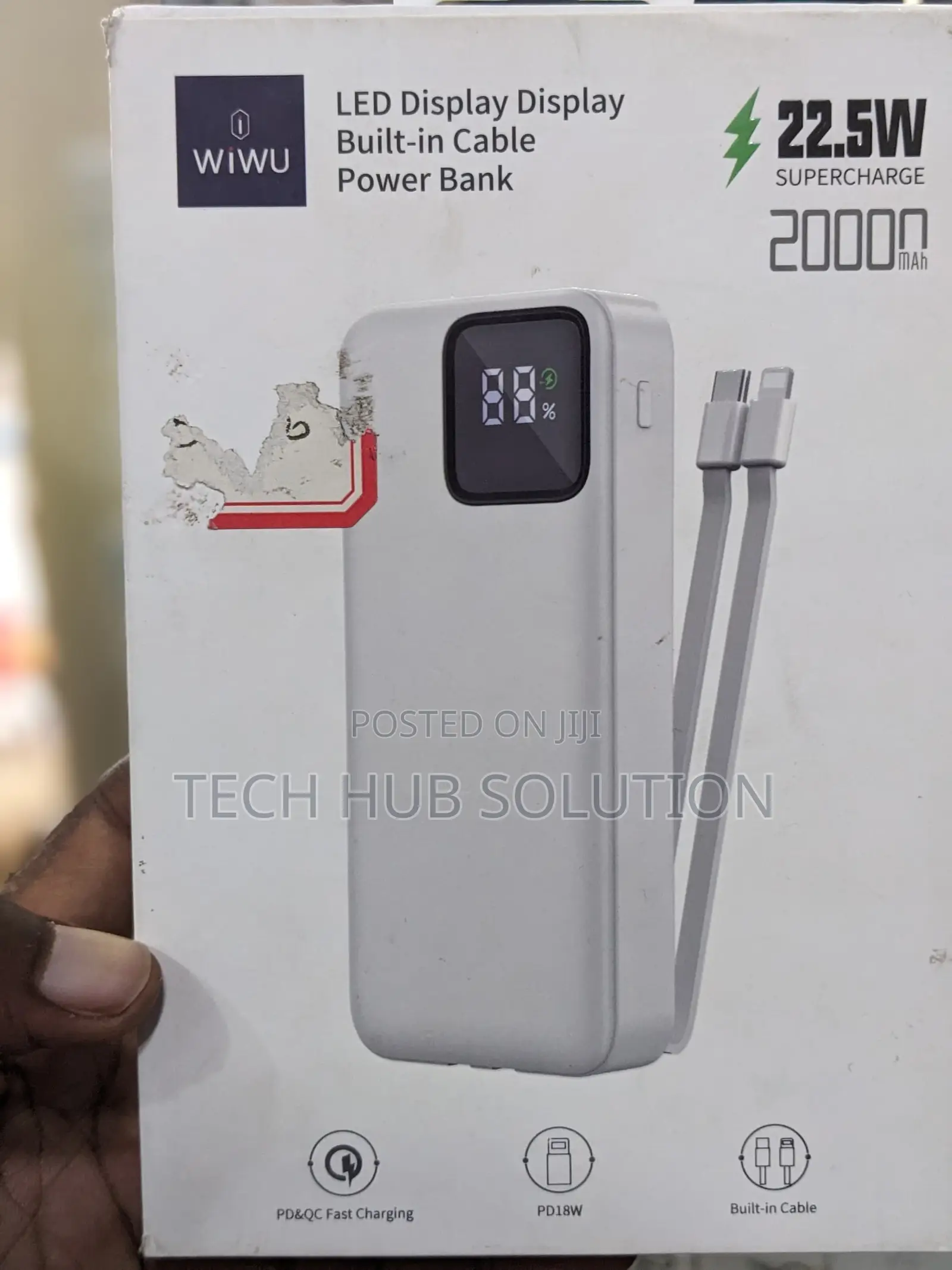 Wiwu 20000mah Power Bank – High Capacity Fast Charging