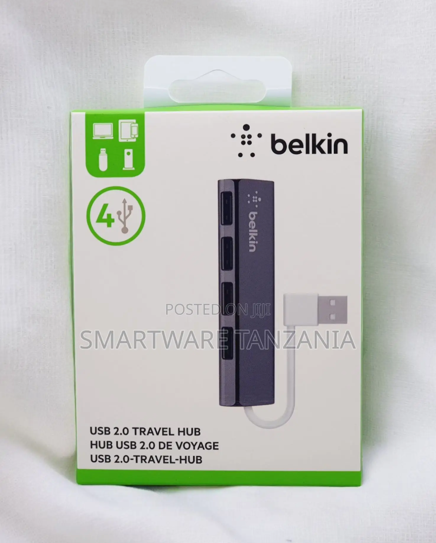 Belkin Usb 2.0 Travel Hub 4-port Slim Portable Pc And Mac