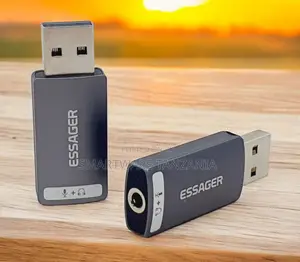 Essager Usb External Sound Card Adapter Mic Headphone Jack