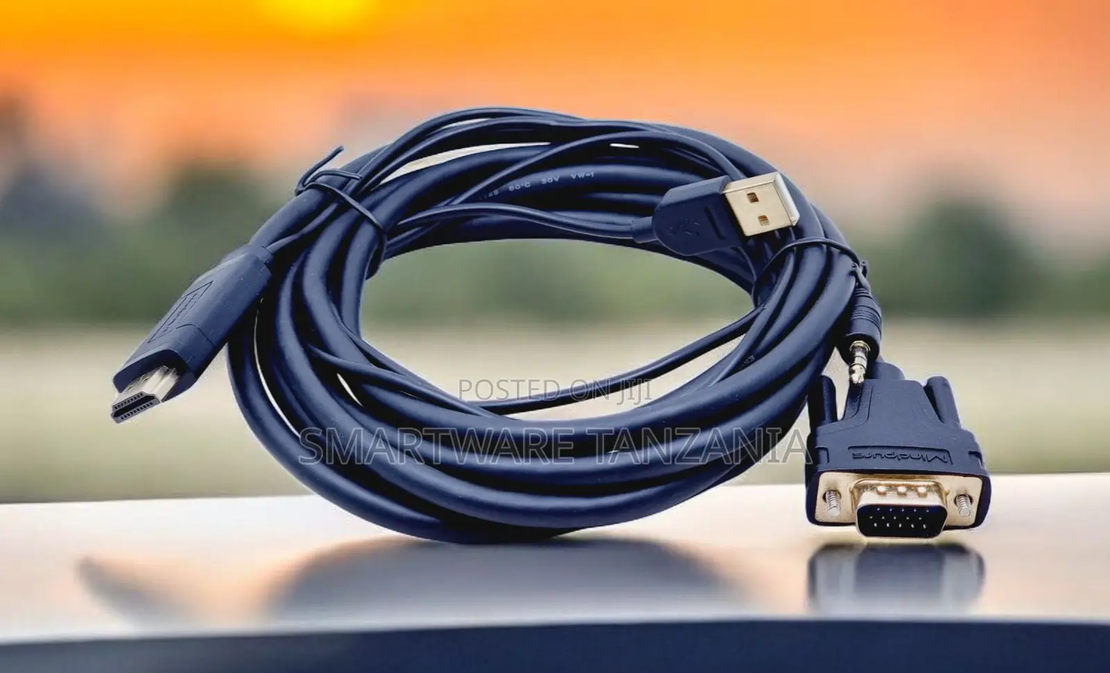 Hdmi to Vga Cable With Usb Power and 3.5mm Audio Output