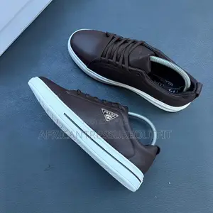 Prada Downtown Leather Sneakers Collection Available