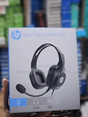 Hp DHH-1601 Wired Stereo Headset Featuring a Built-in Microphone