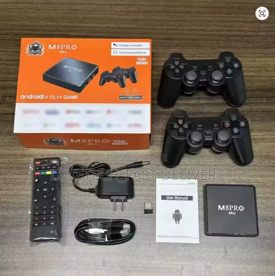 M8pro Mini Android Tv Box and Retro Game Console Combo