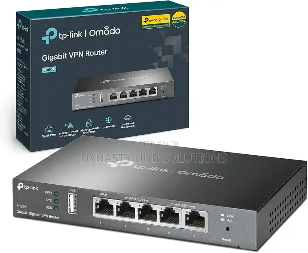 Er605 Tl-R605 Gigabit Ethernet VPN Router Omada Tplink