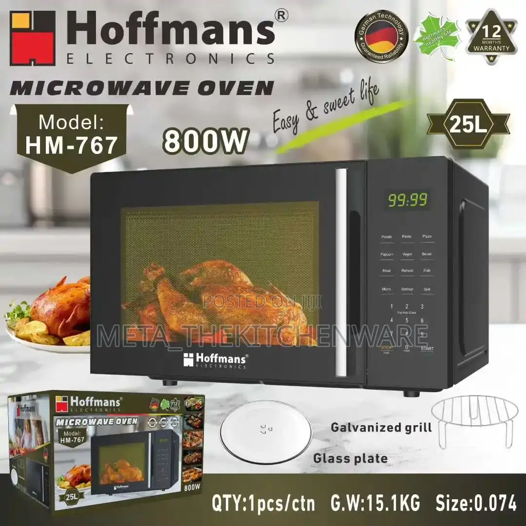 Hoffmans Digital Microwave Oven With Grill 25l Hm-767
