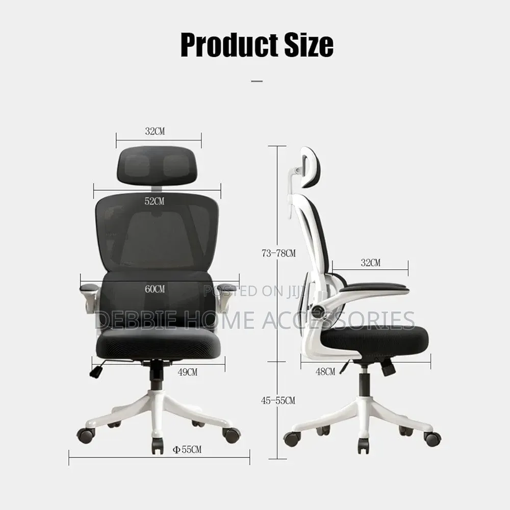 Ergonomic Mesh Office Chair With Adjustable Headrest