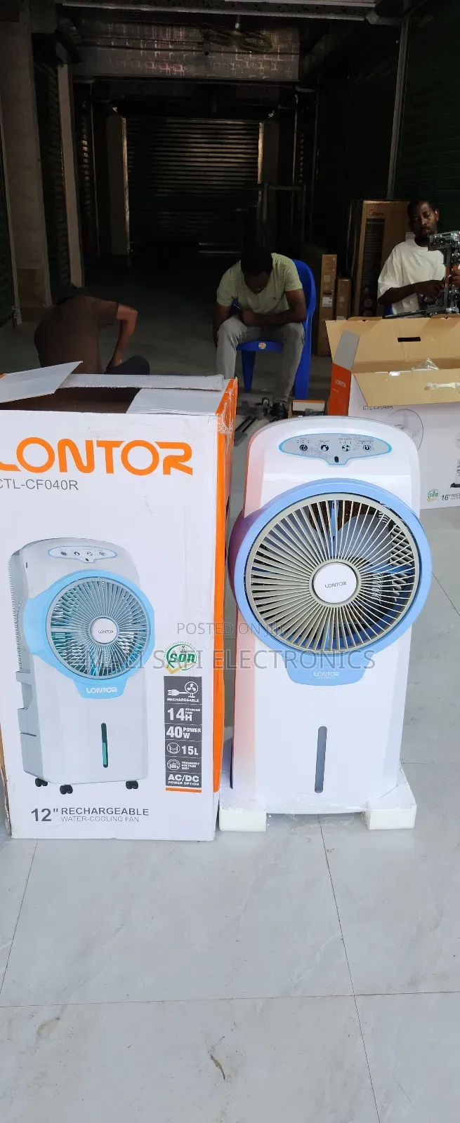 Ronto Rechargeable Water Cooling Fan Liter 12