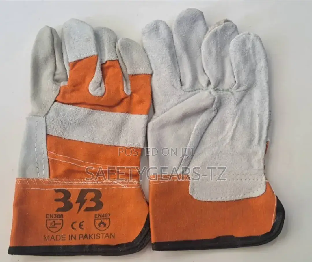 Short Leather Work Gloves