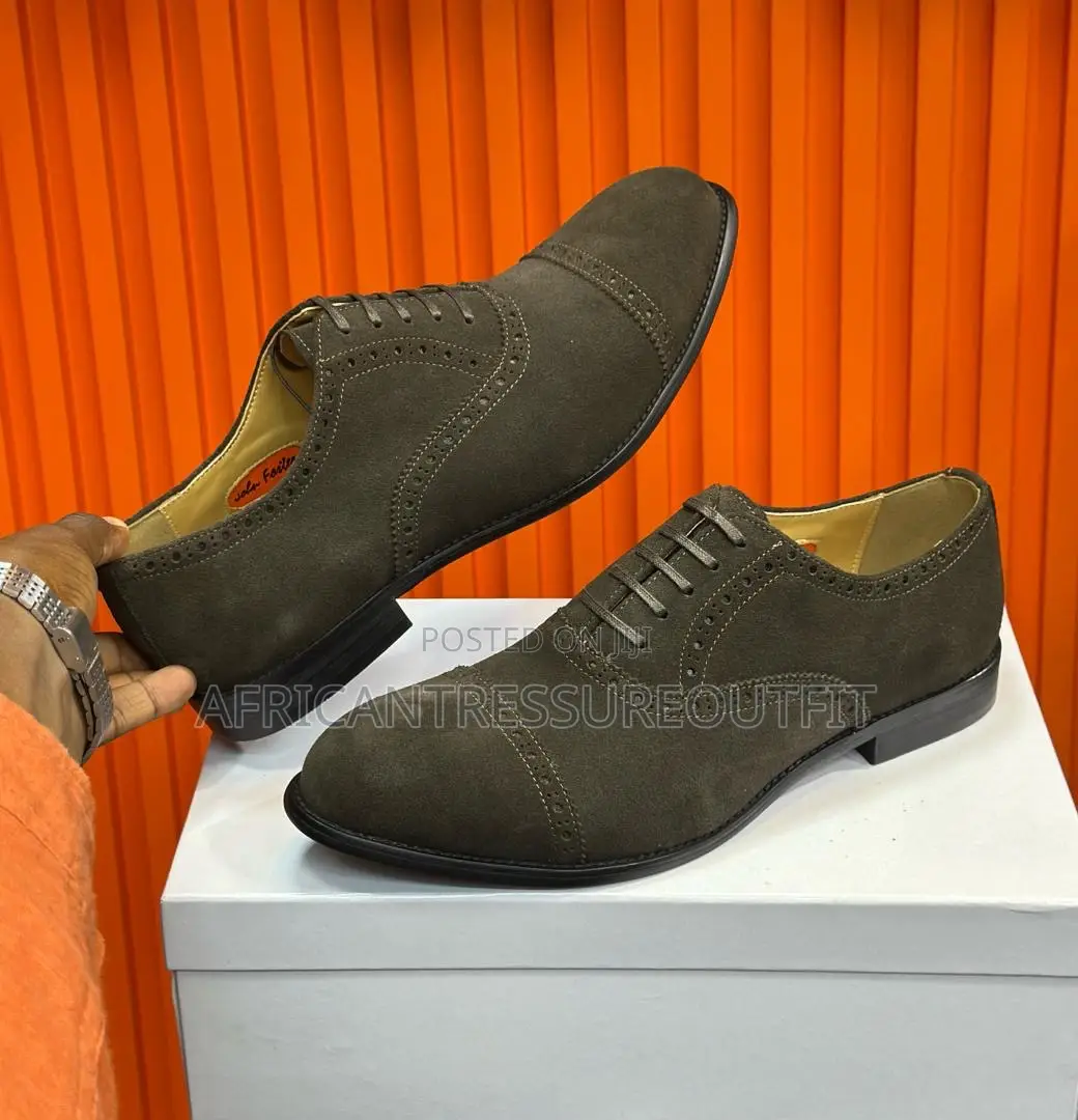 John Foster Shoes Collection Suede Brogue Shoes Available