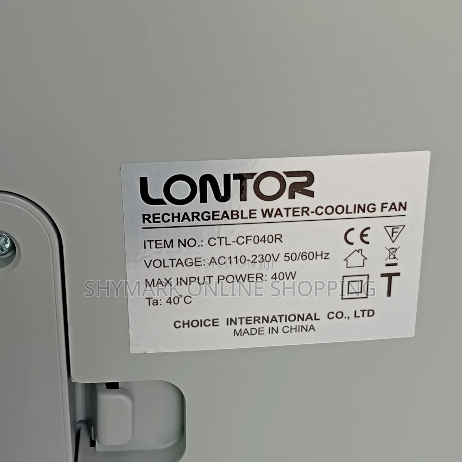 12 Lontor Rechargeable Water Cooling Fan (Ctl-Cf040r)