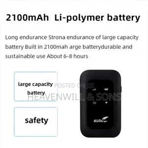 Universal 4g/5g Pocket Wifi Router 150mbps–10 Users | Battery 10 Hours