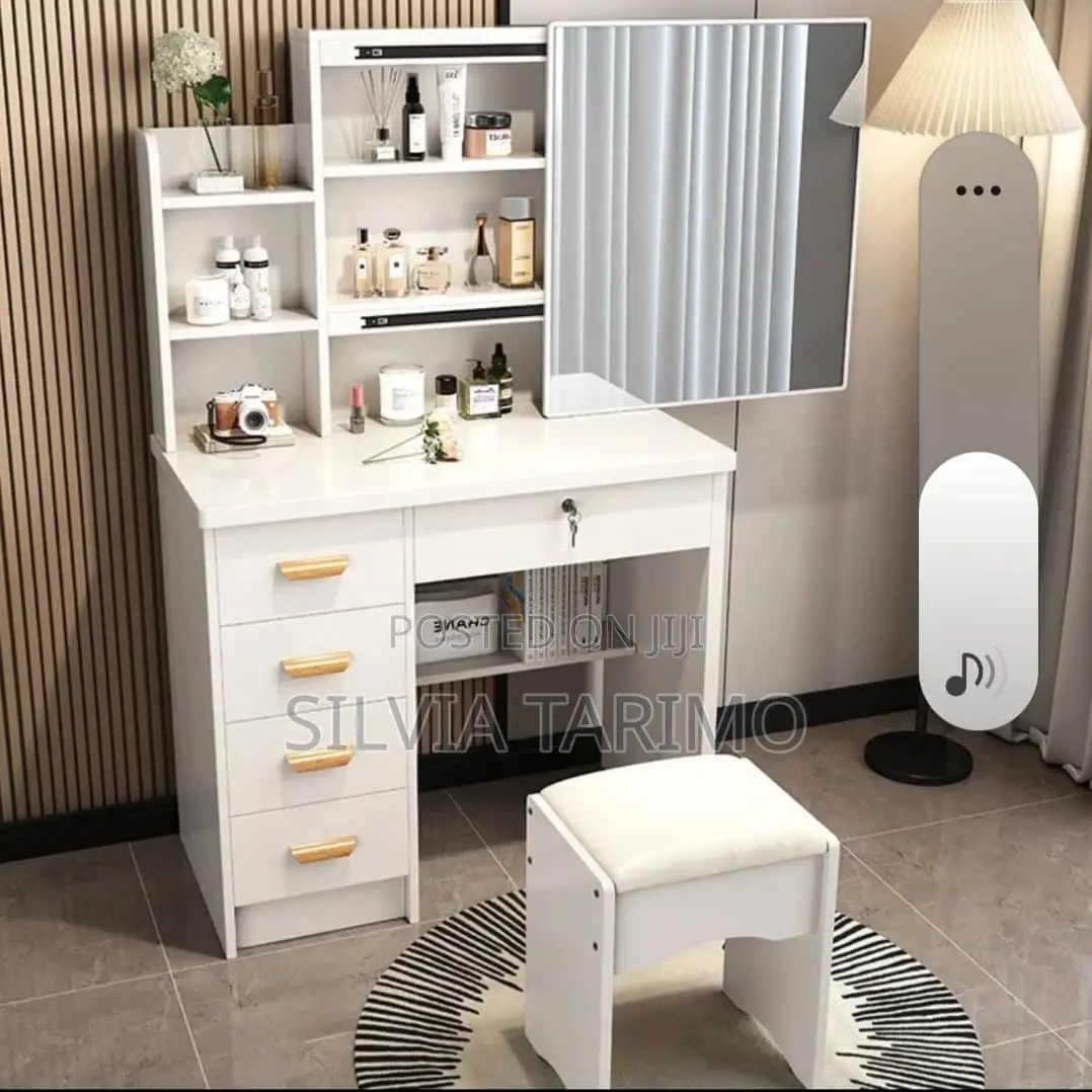 Modern Vanity Dressing Table With Mirror Storage Drawers