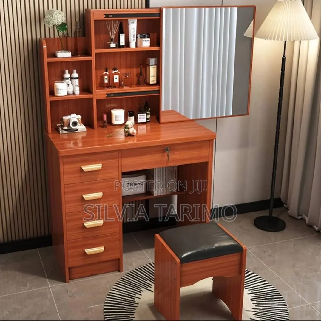 Modern Vanity Dressing Table With Mirror Storage Drawers
