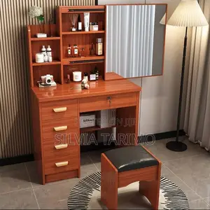 Modern Vanity Dressing Table With Mirror Storage Drawers