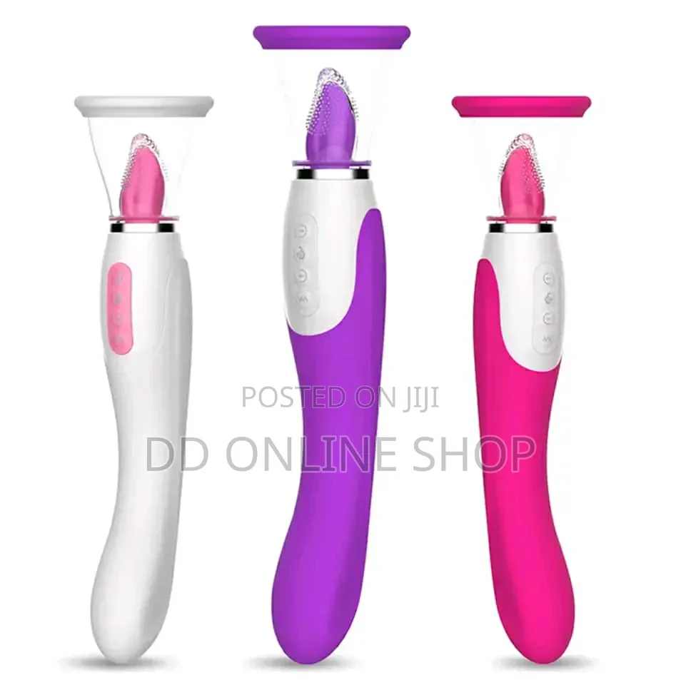 Tongue Lick and Suck Vibrator Female Masturbation Shock Toy.