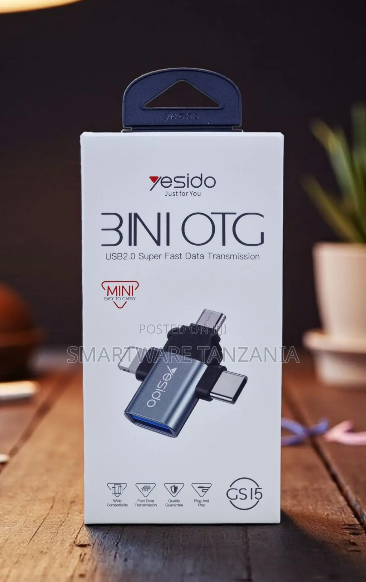 Yesido Gs15 3 in 1 Otg Adapter Lightning Micro Usb Type-C
