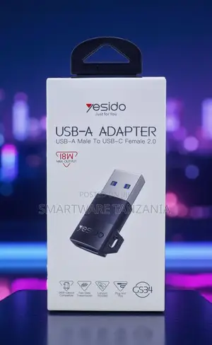 Yesido Gs34 Usb-a to Usb-C Female Adapter 18w With Lanyard