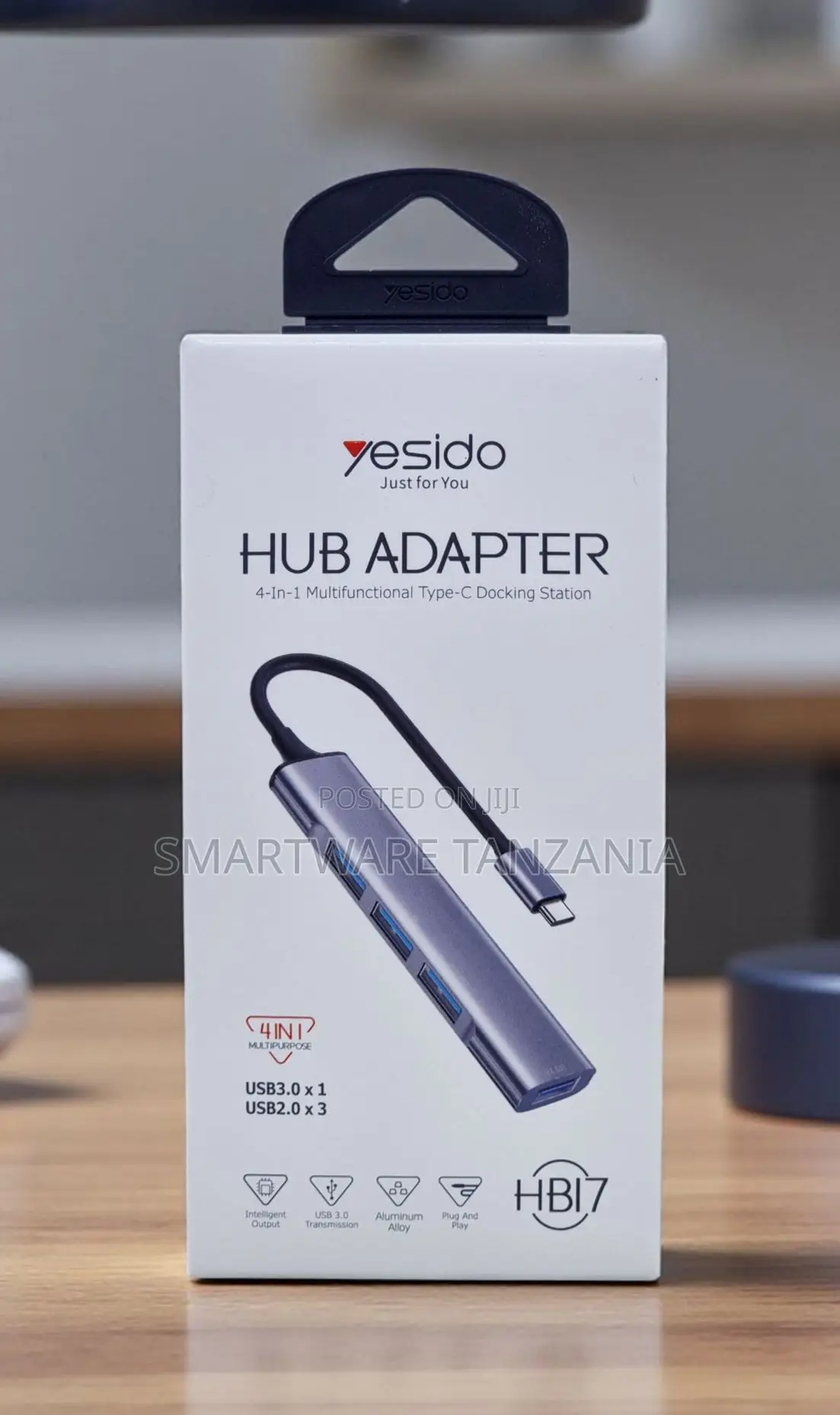 Yesido Hb17 4 In 1 Usb-c Hub Usb3.0 Aluminum Alloy Slim