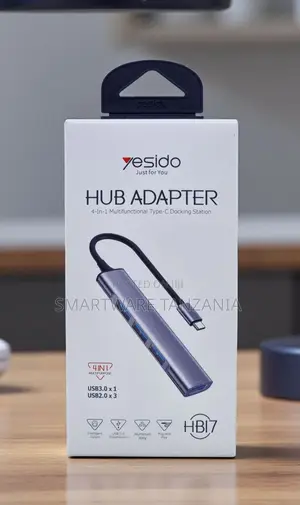 Yesido Hb17 4 In 1 Usb-c Hub Usb3.0 Aluminum Alloy Slim
